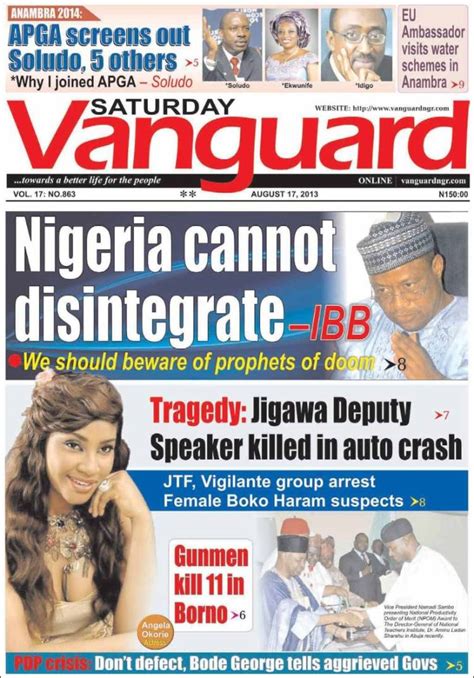 vanguard naija news|nigeria vanguard news headlines today.